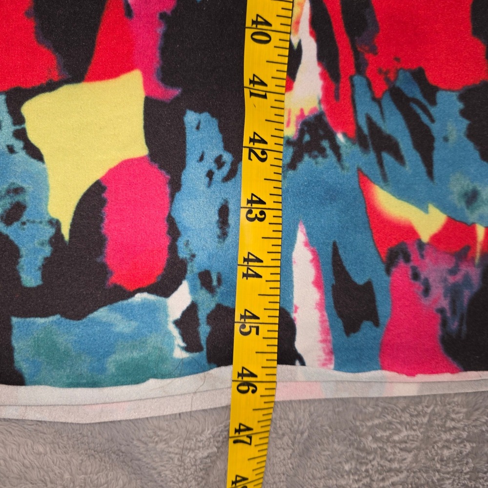 Hount Womens Abstract Watercolor Print Sleeveless Maxi Dress Red Blue Size Large - Picture 9 of 15